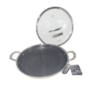 David Burke 12.5" Ceramic Hybrid Everyday Pan & Lid  Nonstick Cookware PFAS Free